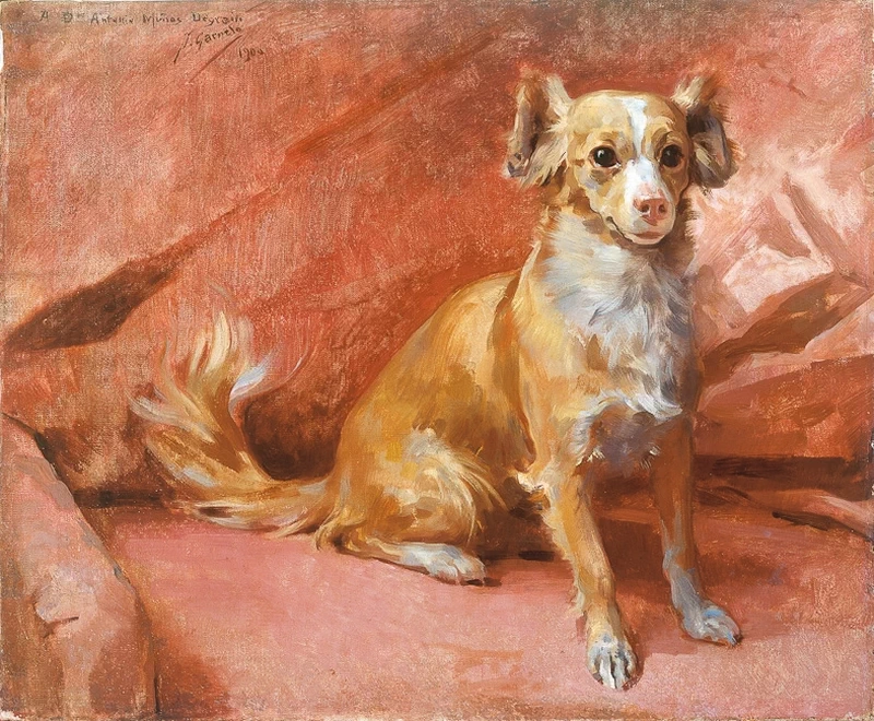 José Garnelo y Alda - Il cane del pittore